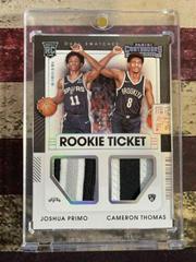Cameron Thomas, Joshua Primo [Prime] Basketball Cards 2021 Panini Contenders Rookie Ticket Dual Swatches Prices