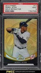 Derek Jeter [Gold Refractor] #14 Baseball Cards 2010 Finest Prices