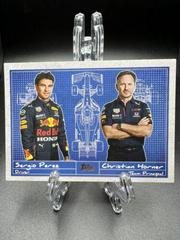 Christian Horner, Sergio Perez #D-14 Racing Cards 2021 Topps Formula 1 Debrief Prices