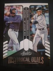 Alex Rodriguez, Ken Griffey Jr. #HD-KA Baseball Cards 2022 Panini Absolute Historical Duals Prices