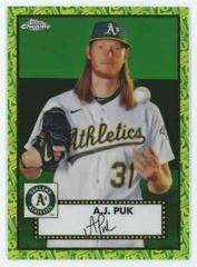 A. J. Puk [Green Yellow] #418 Baseball Cards 2021 Topps Chrome Platinum Anniversary Prices