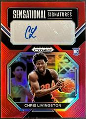 Chris Livingston [Red] #SS-CLV Basketball Cards 2023 Panini Prizm Draft Picks Sensational Signatures Prices