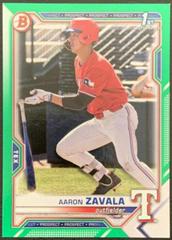 Aaron Zavala [Green] #BD-101 Baseball Cards 2021 Bowman Draft Prices