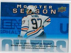 Connor McDavid #MS-43 Hockey Cards 2023 Upper Deck Monster Season Prices