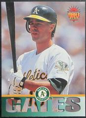 Brent Gates #3 Baseball Cards 1994 Donruss Triple Play Prices