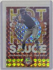 Fernando Tatis Jr. [Reactive Yellow] #HS5 Baseball Cards 2021 Panini Mosaic Hot Sauce Prices