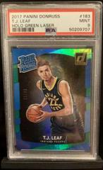 T.J. Leaf Holo Green Laser #183 Basketball Cards 2017 Panini Donruss Prices