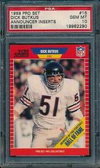Dick Butkus Football Cards 1989 Pro Set Announcer Inserts Prices