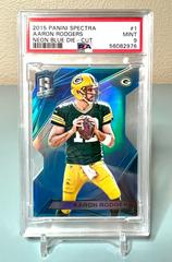 Aaron Rodgers [Neon Blue Die Cut] Football Cards 2015 Panini Spectra Prices
