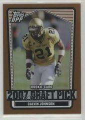 Calvin Johnson Football Cards 2007 Topps Draft Picks & Prospects Prices