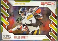 Myles Garrett [Gold Zone] Football Cards 2022 Panini Score Sack Attack Prices