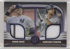 Giancarlo Stanton, Aaron Judge [Purple] Baseball Cards 2022 Topps Tribute Dual Relics 2 Prices
