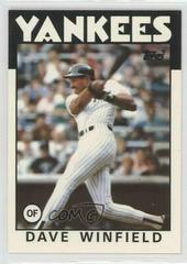 Dave Winfield Baseball Cards 1986 Topps Tiffany Prices
