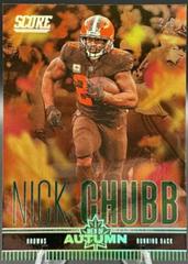 Nick Chubb [End Zone] #12 Football Cards 2023 Panini Score Men of Autumn Prices