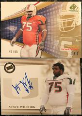 Vince Wilfork [Gold] Football Cards 2004 Press Pass Autograph Prices