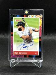 Matt Carpenter [Pink Fireworks] #R88S-MC Baseball Cards 2022 Panini Donruss Retro 1988 Signatures Prices