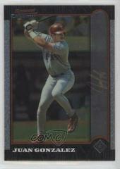Juan Gonzalez Baseball Cards 1999 Bowman Chrome Gold Prices