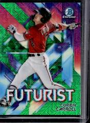 Corbin Carroll [Green Refractor Mega Box Mojo] #FUT-CC Baseball Cards 2021 Bowman Chrome Futurist Prices