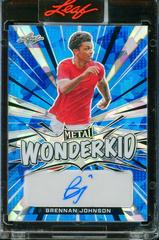Brennan Johnson [Blue Crystal] Soccer Cards 2022 Leaf Metal Wonderkid Autographs Prices
