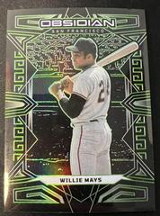 Willie Mays [Green] Baseball Cards 2023 Panini Chronicles Obsidian Prices