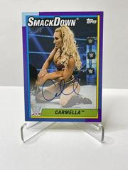 Carmella [Purple] #A-CM Wrestling Cards 2021 Topps Heritage WWE Autographs Prices