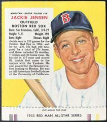 Jackie Jensen #19 Baseball Cards 1955 Red Man Tobacco Prices
