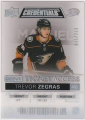 Trevor Zegras #DTA-TZ Hockey Cards 2021 Upper Deck Credentials Debut Ticket Access Acetate Prices