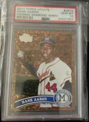 Hank Aaron [Cognac Diamond Anniversary] #US10 Baseball Cards 2011 Topps Update Prices