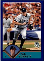 A.J. Burnett #583 Baseball Cards 2003 Topps Prices