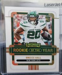 Breece Hall [Gold] #ROY-BHA Football Cards 2022 Panini Contenders Rookie of the Year Prices