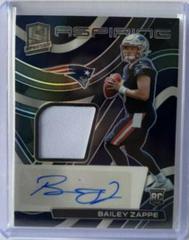 Bailey Zappe #APA-BZA Football Cards 2022 Panini Spectra Aspiring Patch Autographs Prices