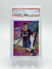 Pedri [Pink Refractor] #36 Soccer Cards 2020 Topps Finest UEFA Champions League Prices