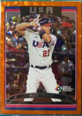Mike Trout [Orange Cracked Ice] Baseball Cards 2023 Topps World Classic Prices