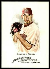 Brandon Webb #280 Baseball Cards 2008 Topps Allen & Ginter Prices