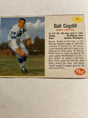 Gail Cogdill [Hand Cut] #47 Football Cards 1962 Post Cereal Prices