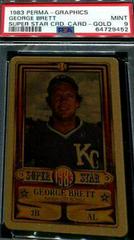 George Brett [Gold] Baseball Cards 1983 Perma Graphics Super Star Credit Cards Prices