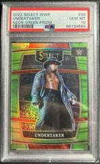 Undertaker [Neon Green Prizm] Wrestling Cards 2022 Panini Select WWE Prices