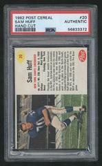 Sam Huff [Hand Cut] #20 Football Cards 1962 Post Cereal Prices
