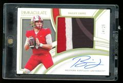 Bailey Zappe [Patch Autograph Gold] #77 Football Cards 2022 Panini Immaculate Collegiate Prices