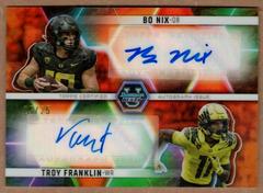Troy Franklin, Bo Nix [Orange] #DA-NF Football Cards 2023 Bowman's Best University Dual Autographs Prices