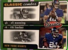 Eli Manning, Tiki Barber [Green] #CC-9 Football Cards 2022 Panini Classics Combos Prices