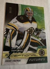 Jeremy Swayman [Black] #EF-JS Hockey Cards 2021 Upper Deck Synergy Exceptional Futures Prices