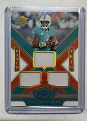 Tua Tagovailoa [Gold] #PT-TT Football Cards 2023 Panini Plates and Patches Patch Trio Prices