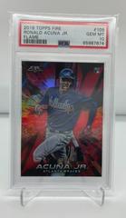 Ronald Acuna Jr. [Flame] Baseball Cards 2018 Topps Fire Prices
