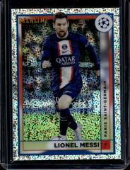 Lionel Messi [Speckle] #104 Soccer Cards 2022 Topps Merlin Chrome UEFA Club Competitions Prices