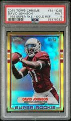 David Johnson [Gold Refractor] #89-DJO Football Cards 2015 Topps Chrome 1989 Super Rookie Prices