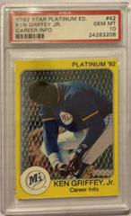 Ken Griffey Jr. [Career Info] #42 Baseball Cards 1992 Star Platinum Edition Prices