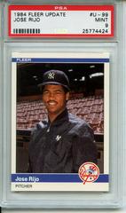 Jose Rijo Baseball Cards 1984 Fleer Update Prices