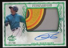 Julio Rodriguez [Green] #PA-JR1 Baseball Cards 2020 Leaf Trinity Patch Autographs Prices