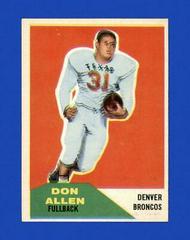 Don Allen #82 Football Cards 1960 Fleer Prices
